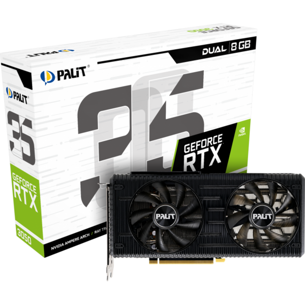 Placa video Palit GeForce RTX 3050 Dual 8GB GDDR6 128-bit