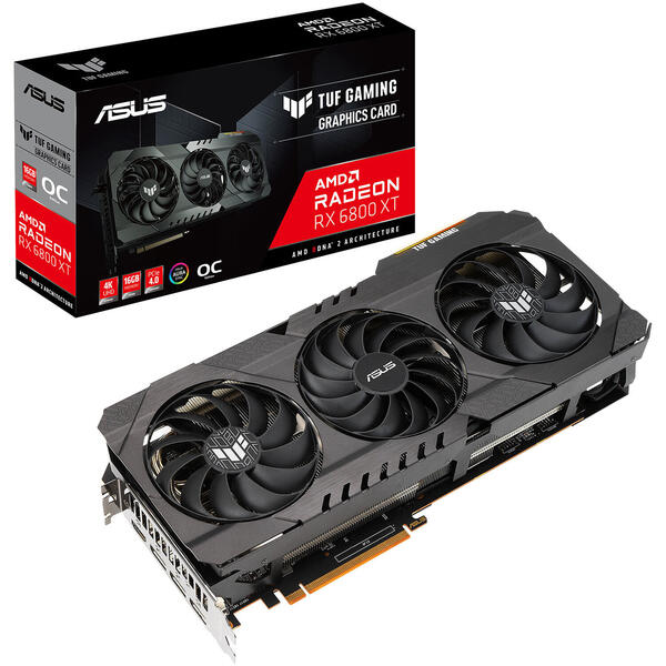 Placa video Asus Radeon RX 6800 XT TUF GAMING O16G 16GB GDDR6 256 Bit