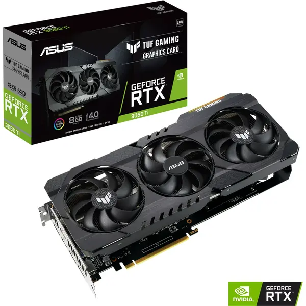 Placa video Asus GeForce RTX 3060 Ti TUF GAMING 8G V2 LHR 8GB GDDR6 256 Bit