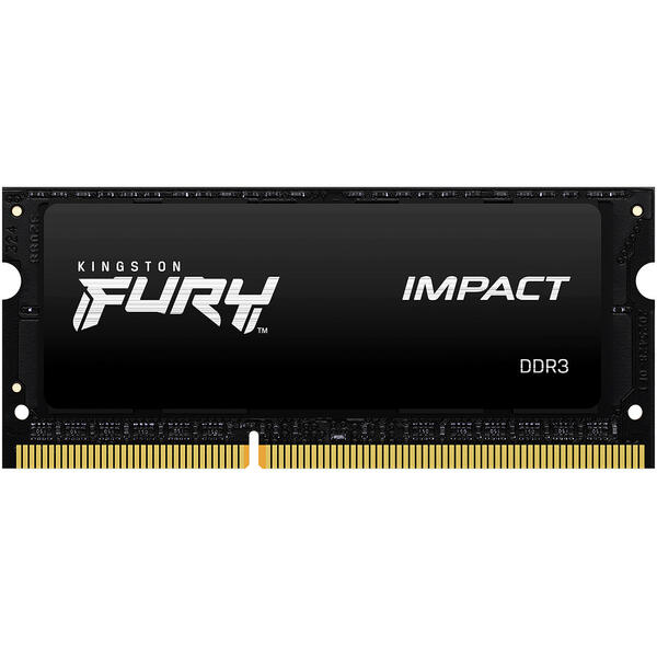 Memorie Notebook Kingston FURY Impact, 4GB, DDR3, 1600MHz, CL9, 1.35V