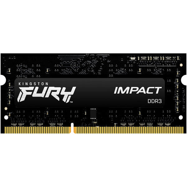 Memorie Notebook Kingston FURY Impact, 4GB, DDR3, 1600MHz, CL9, 1.35V