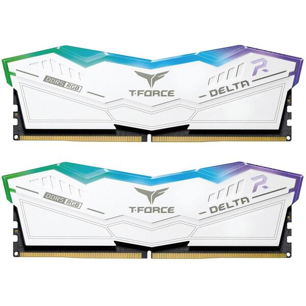 Memorie Team Group T-Force Delta RGB 16GB DDR4 3200MHz CL16 Kit Dual Channel White