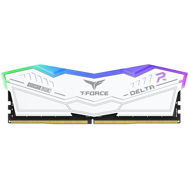 Memorie Team Group T-Force Delta RGB 32GB DDR5 6200MHz CL38 Kit Dual Channel White