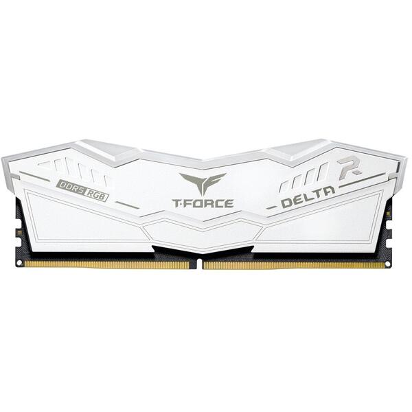 Memorie Team Group T-Force Delta RGB 32GB DDR5 6200MHz CL38 Kit Dual Channel White