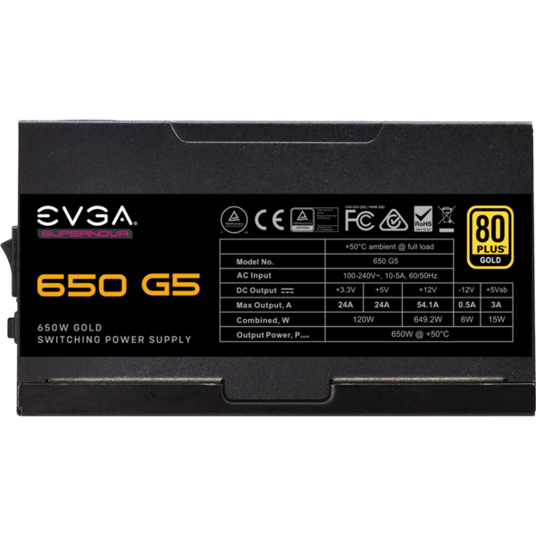 Sursa EVGA SuperNOVA 650 G5, 80+ Gold, 650W