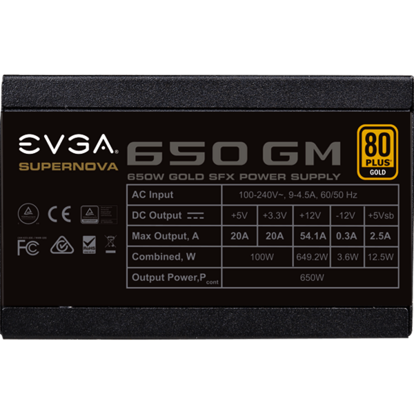 Sursa EVGA SuperNOVA 650 GM 80+ Gold 650W SFX