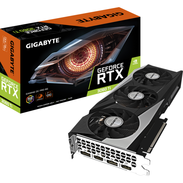 Placa video Gigabyte GeForce RTX 3060 Ti GAMING OC PRO LHR 8GB GDDR6 v3.0 256-bit