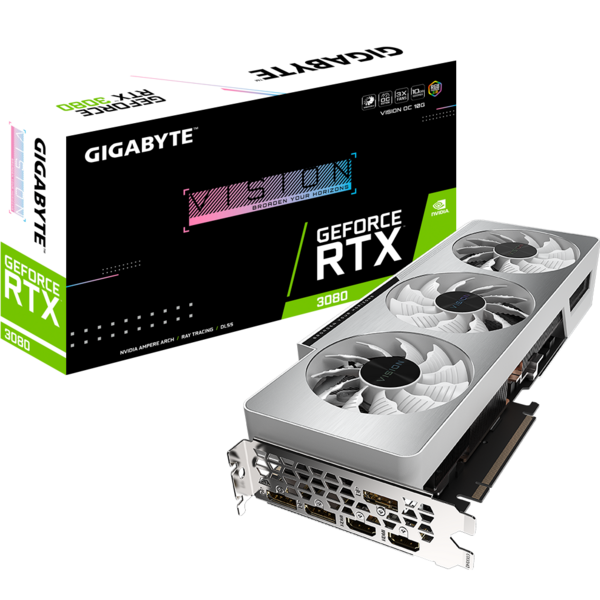 Placa video Gigabyte GeForce RTX 3080 VISION OC LHR 10GB GDDR6X 320 bit