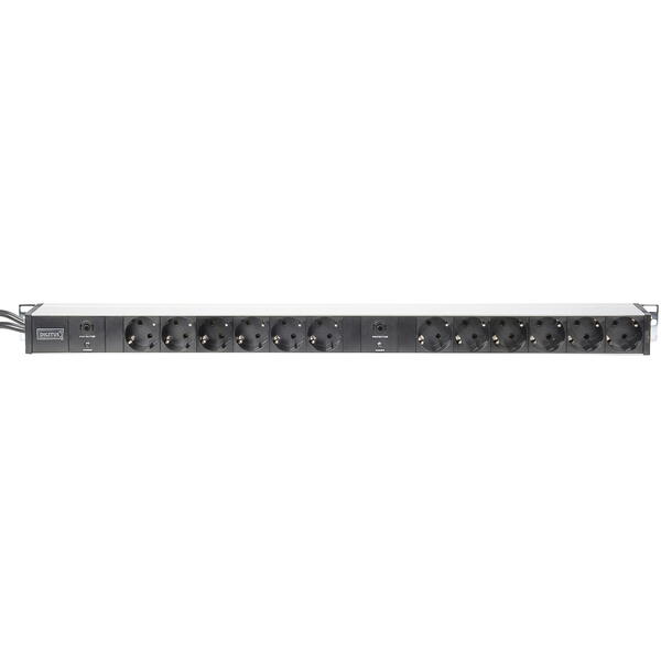 PDU Digitus DN-95405 12x Schuko Cablu 2m 2 circuite