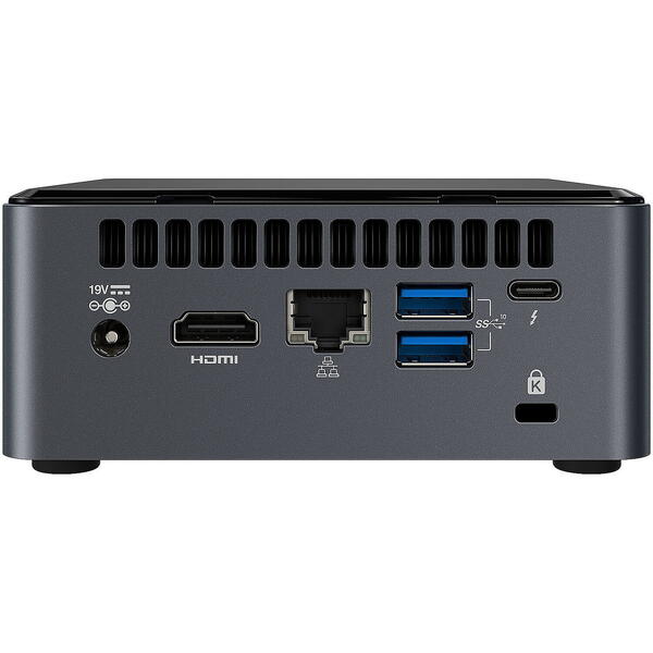 Mini PC Intel NUC10I7FNHN2, Core i7-10710U 1.1GHz, 2x DDR4 64GB max, M.2 SSD, HDD 2.5 inch, Wi-Fi, Bluetooth, HDMI