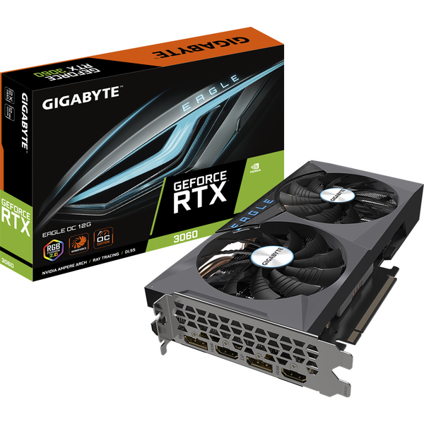 Placa video Gigabyte GeForce RTX 3060 EAGLE OC LHR 12GB GDDR6 192 bit