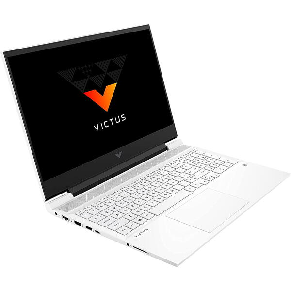 Laptop HP Victus 16-d1003nq, 16.1 inch FHD IPS 144Hz, Intel Core i7-12700H, 16GB DDR5, 512GB SSD, GeForce RTX 3060 6GB, Free DOS, Ceramic White