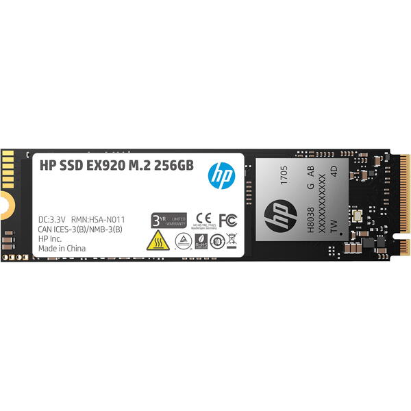 SSD HP EX920 256GB PCI Express 3.0 x4 M.2 2280