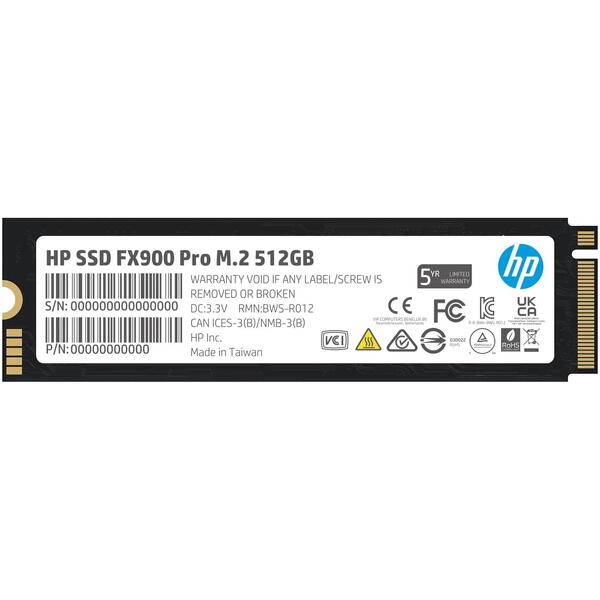 SSD HP FX900 512GB, PCI Express 4.0 x4, M.2 2280