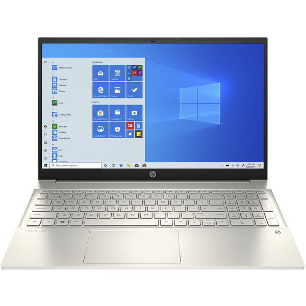 Laptop HP 15-fc0006nq, 15.6 inch FHD, AMD Ryzen 5 7520U, 16GB DDR5, 512GB SSD, AMD Radeon 610M, Windows 11 Home, Warm Gold