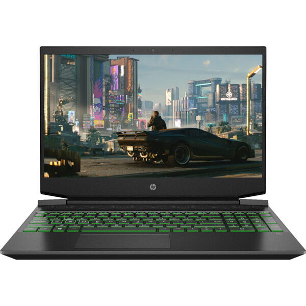 Laptop HP Pavilion Gaming 15-EC2095NQ, 15.6 inch FHD IPS, AMD Ryzen 7 5700U, 8GB DDR4, 512GB SSD, Radeon, Free DOS, Shadow Black