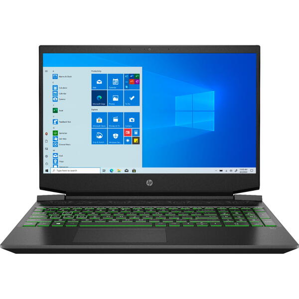 Laptop HP Pavilion Gaming 15-EC2108NQ, 15.6 inch FHD IPS, AMD Ryzen 5 5600H, 8GB DDR4, 256GB SSD, GeForce RTX 3050 Ti 4GB, Free DOS, Black