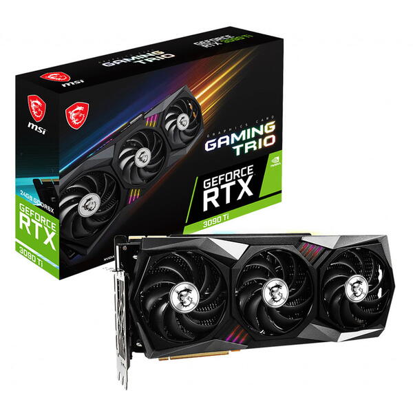 Placa video MSI GeForce RTX 3090 Ti GAMING X TRIO 24GB GDDR6X 384 bit