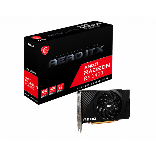 Placa video MSI Radeon RX 6400 Aero ITX 4GB GDDR6 64 bit