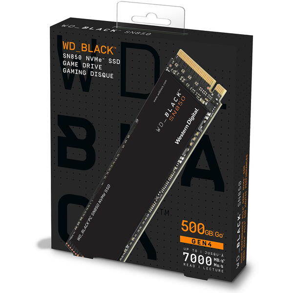 SSD WD Black SN850 500GB PCI Express 4.0 x4 M.2 2280