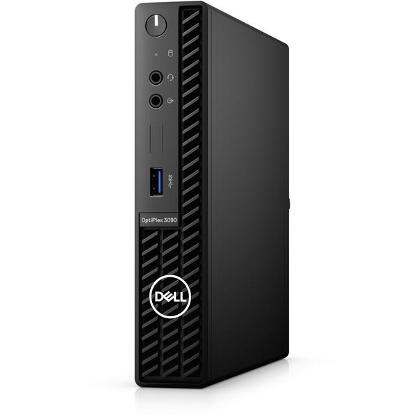 Sistem Brand Dell OptiPlex 3090 MFF, Intel Core i5-10500T, 16GB RAM, 256GB SSD, Intel UHD 630, Linux, Negru