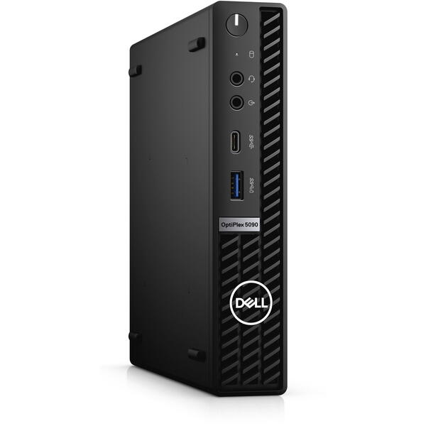 Sistem Brand Dell OptiPlex 7090 MFF, Intel Core i7-10700T, 16GB RAM, 256GB SSD, Intel UHD 630, Windows 11 Pro, Negru