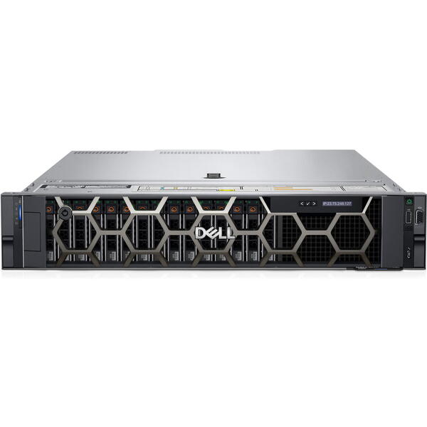 Server Brand Dell PowerEdge R550 2U, Procesor Intel® Xeon® Silver 4310 2.1GHz Ice Lake, 16GB RDIMM RAM, 1x 480GB SSD, PERC H755, 8x Hot Plug LFF