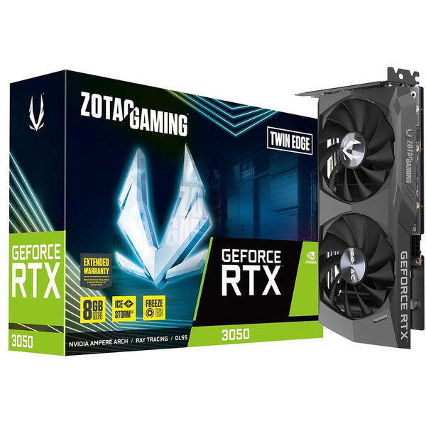 Placa video Zotac GeForce RTX 3050 Twin Edge 8GB GDDR6 128 bit