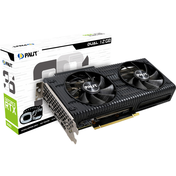 Placa video Palit GeForce RTX 3060 Dual OC LHR 12GB GDDR6 192 bit