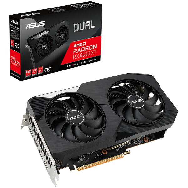 Placa video Asus Radeon RX 6650 XT DUAL O8G 8GB GDDR6 128 bit