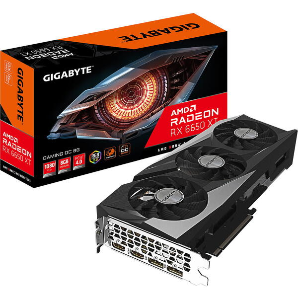 Placa video Gigabyte Radeon RX 6650 XT Gaming OC 8GB GDDR6 128 bit