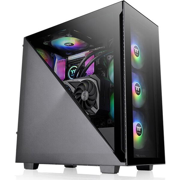 Carcasa Thermaltake Divider 300 Tempered Glass aRGB Neagra