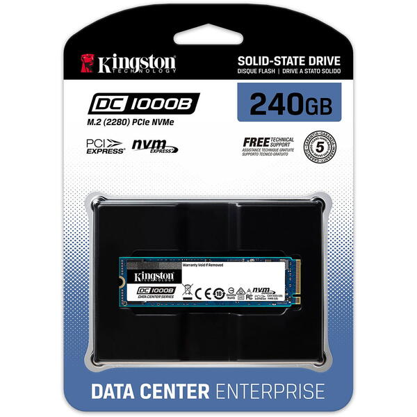 SSD Kingston DC1000B 960GB, PCI Express 3.0 x4, M.2 2280