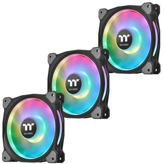 Ventilator PC Thermaltake Riing Duo 12 RGB Radiator Fan TT Premium Edition set 3 ventilatoare cu iluminare RGB