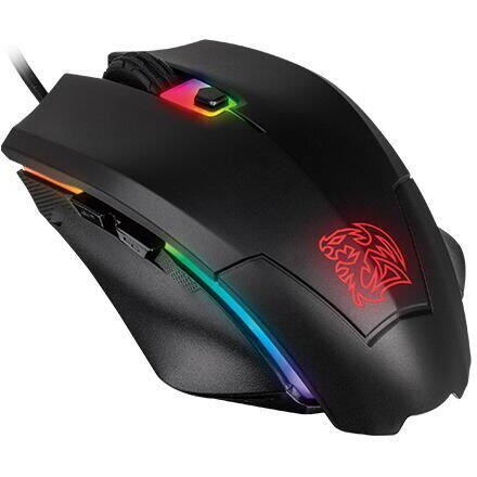 Mouse gaming si mousepad Thermaltake Tt eSPORTS Talon Elite iluminare RGB negru