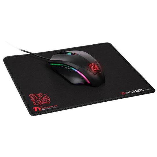 Mouse gaming si mousepad Thermaltake Tt eSPORTS Talon Elite iluminare RGB negru