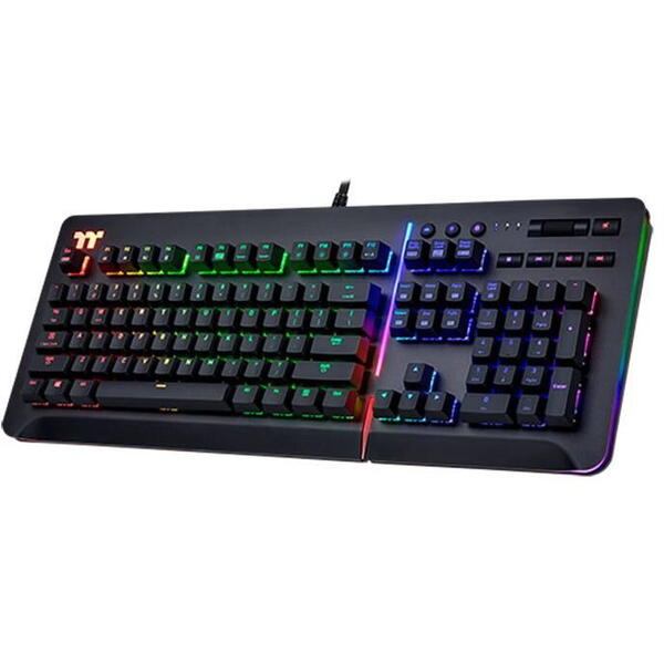 Tastatura gaming Tt eSPORTS by Thermaltake Level 20 RGB Cherry MX Speed Silver Mecanica