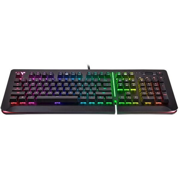 Tastatura gaming Tt eSPORTS by Thermaltake Level 20 RGB Cherry MX Speed Silver Mecanica