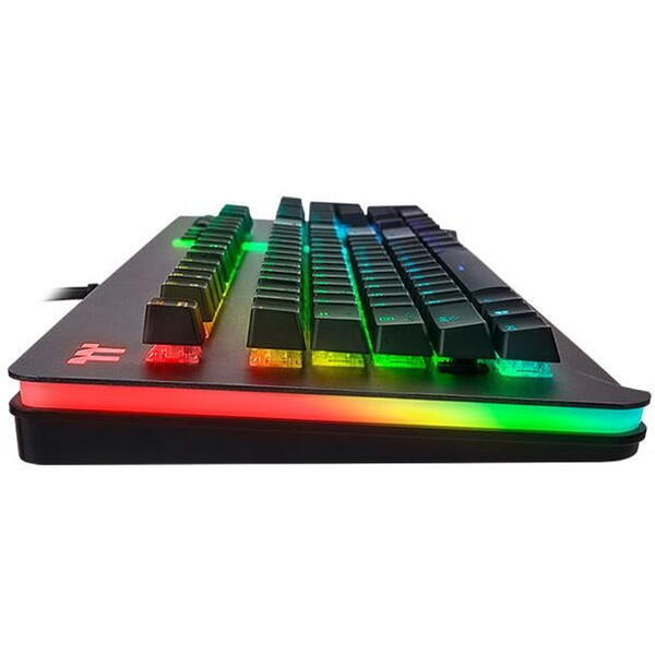 Tastatura gaming Tt eSPORTS by Thermaltake Level 20 RGB titanium Cherry MX Speed Silver Mecanica