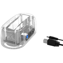 Rack Orico 2.5/3.5 inch USB3.0 transparent cu docking station