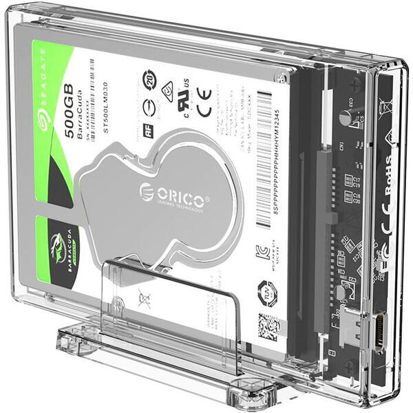 Rack Orico 2159C3-G2 USB 3.1 Gen2 2.5 inch transparent