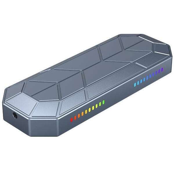 Rack Orico M2VG01-C3 iluminare RGB M.2 NVMe SSD gri