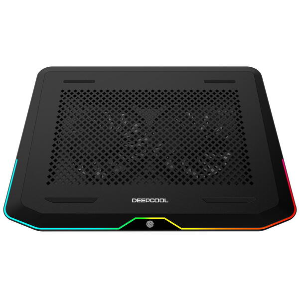 Cooler Laptop Deepcool N80 iluminare RGB negru