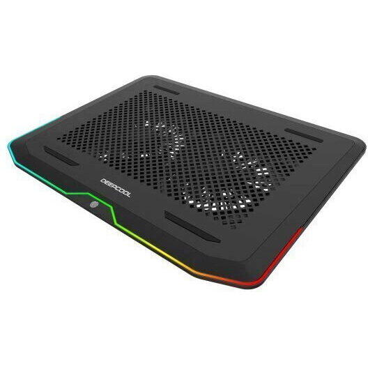 Cooler Laptop Deepcool N80 iluminare RGB negru