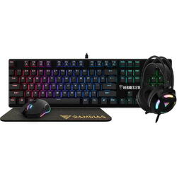 Kit Tastatura si Mouse Gaming Gamdias Hermes E1B iluminare RGB negru