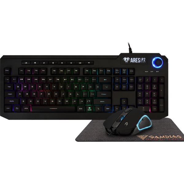 Kit Tastatura si Mouse Gaming Gamdias Ares P2 iluminare RGB negru