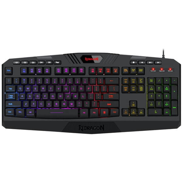 Kit Tastatura si Mouse Gaming Redragon S101-BA 4 in 1 negru