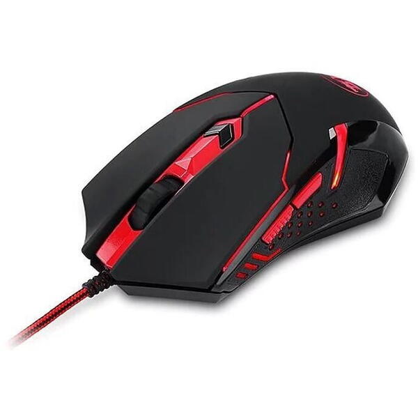 Kit Tastatura si Mouse Gaming Redragon S112 Gaming Essentials 4 in 1 negru iluminare RGB