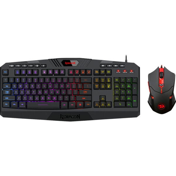 Kit Tastatura si Mouse Gaming Redragon S101 negru