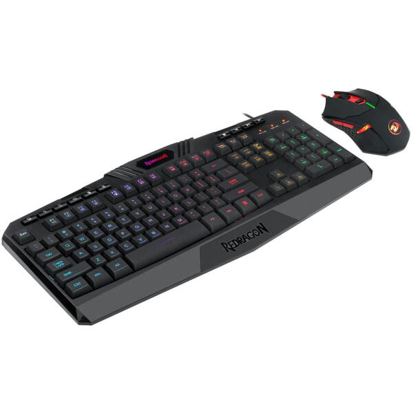 Kit Tastatura si Mouse Gaming Redragon S101 negru